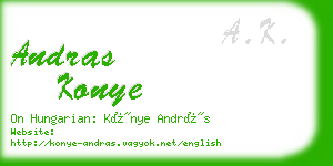 andras konye business card